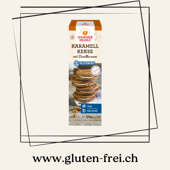 Caramel Cookies with Vanilla Cream Hammermühle gluten-free